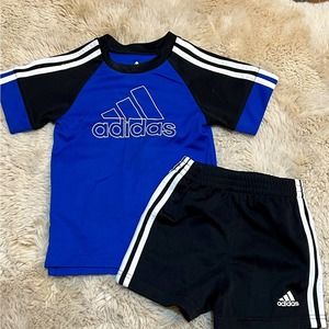 Boys Adidas 18M Blue Athletic Set